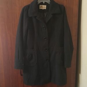 Sashimi black pea coat size medium